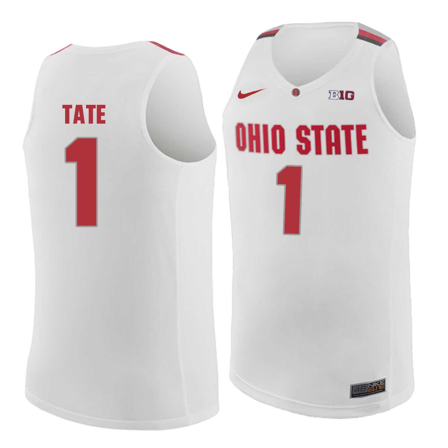 Ohio State Buckeyes #1 Jae'Sean Tate White College Basketball Jersey Dzhi,We sell and wholesale Ohio State Buckeyes #1 Jae'Sean Tate White College Basketball Jersey Dzhi on line form chian!